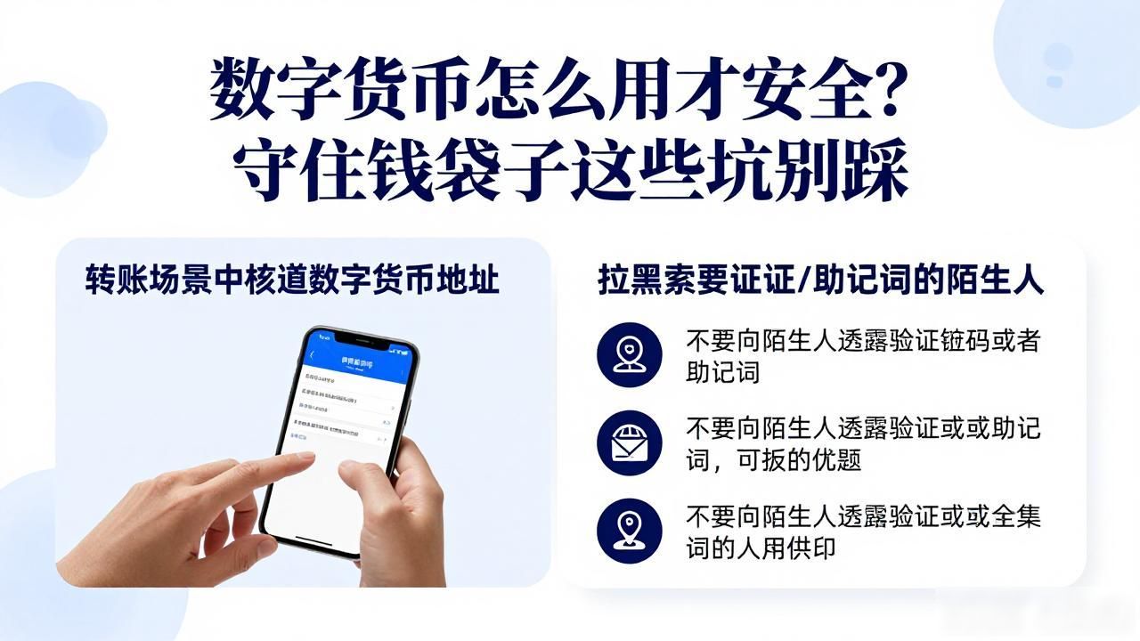 数字货币怎么用才安全？守住钱袋子这些坑别踩