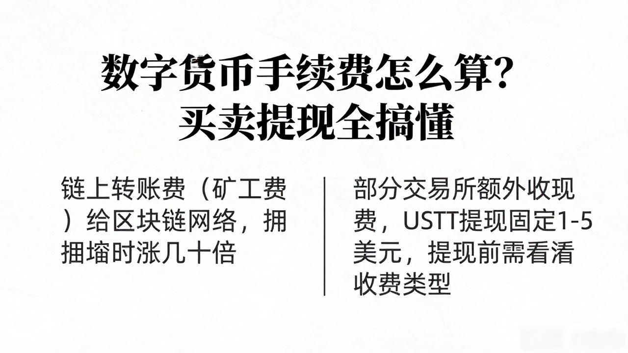 数字货币手续费怎么算？买卖提现全搞懂