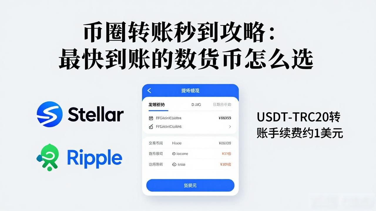 币圈转账秒到攻略：最快到账的数字货币怎么选