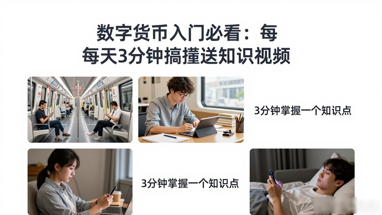 数字货币入门必看：每天3分钟搞懂推送知识视频