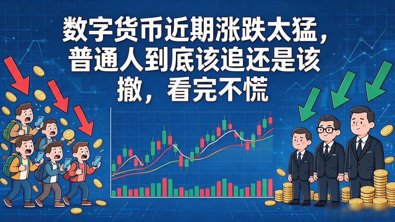 数字货币近期涨跌太猛，普通人到底该追还是该撤，看完不慌