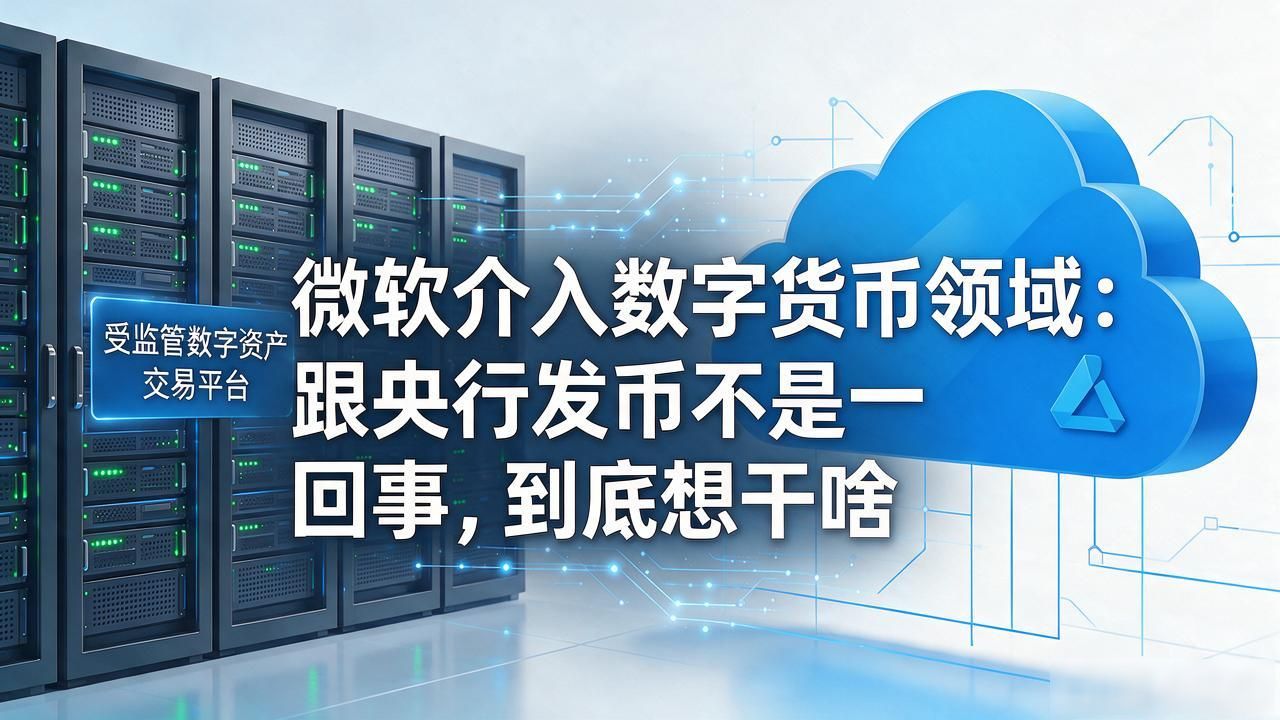 微软介入数字货币领域：跟央行发币不是一回事，到底想干啥