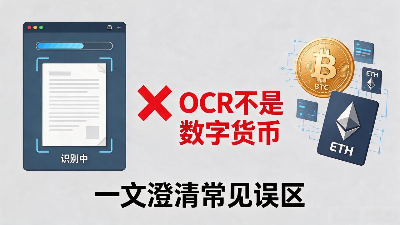 OCR不是数字货币，一文澄清常见误区