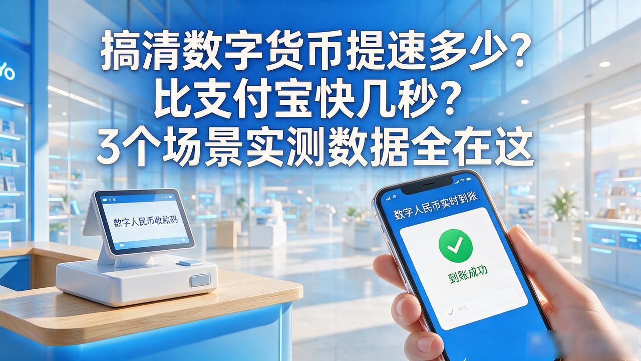 搞清数字货币提速多少？比支付宝快几秒？3个场景实测数据全在这