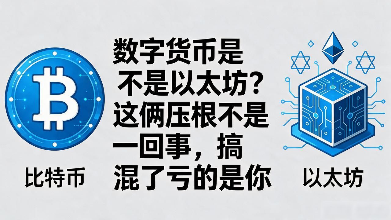数字货币是不是以太坊？这俩压根不是一回事，搞混了亏的是你