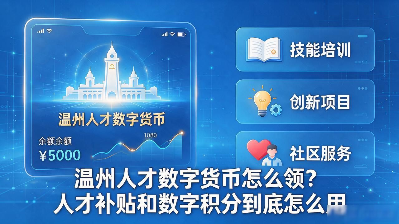 温州人才数字货币怎么领？人才补贴和数字积分到底怎么用