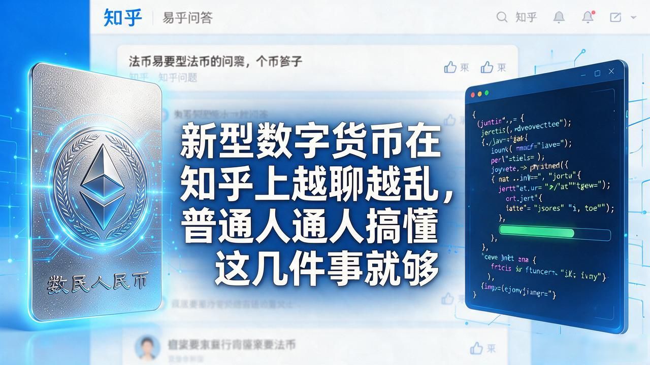 新型数字货币在知乎上越聊越乱，普通人搞懂这几件事就够