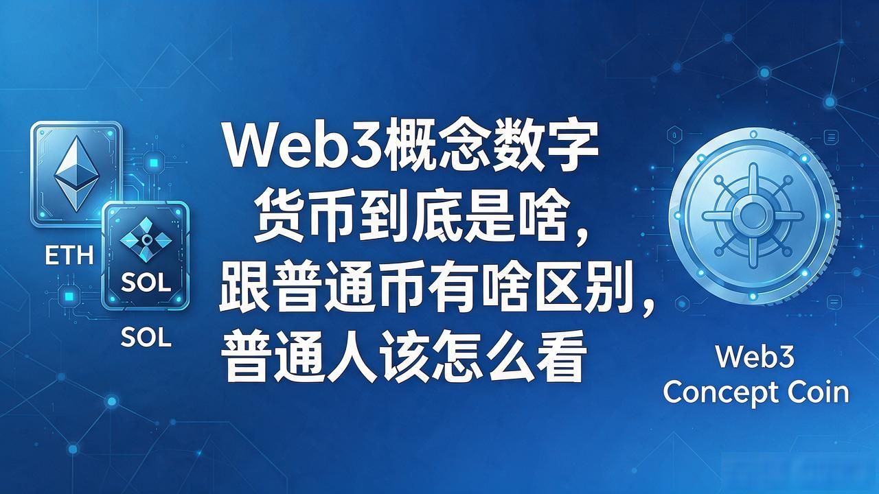 Web3概念数字货币到底是啥，跟普通币有啥区别，普通人该怎么看