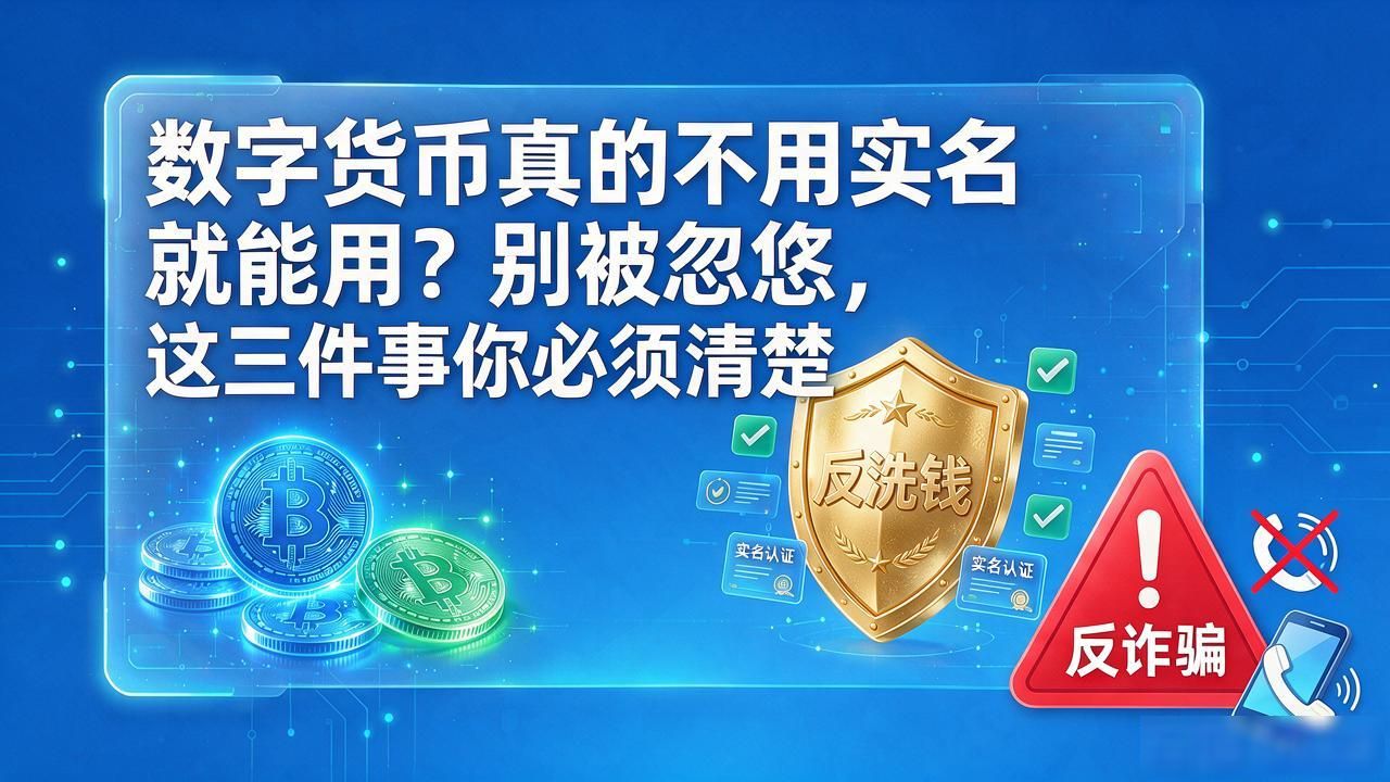 数字货币真的不用实名就能用？别被忽悠，这三件事你必须清楚