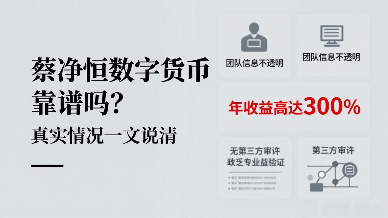 蔡净恒数字货币靠谱吗？真实情况一文说清