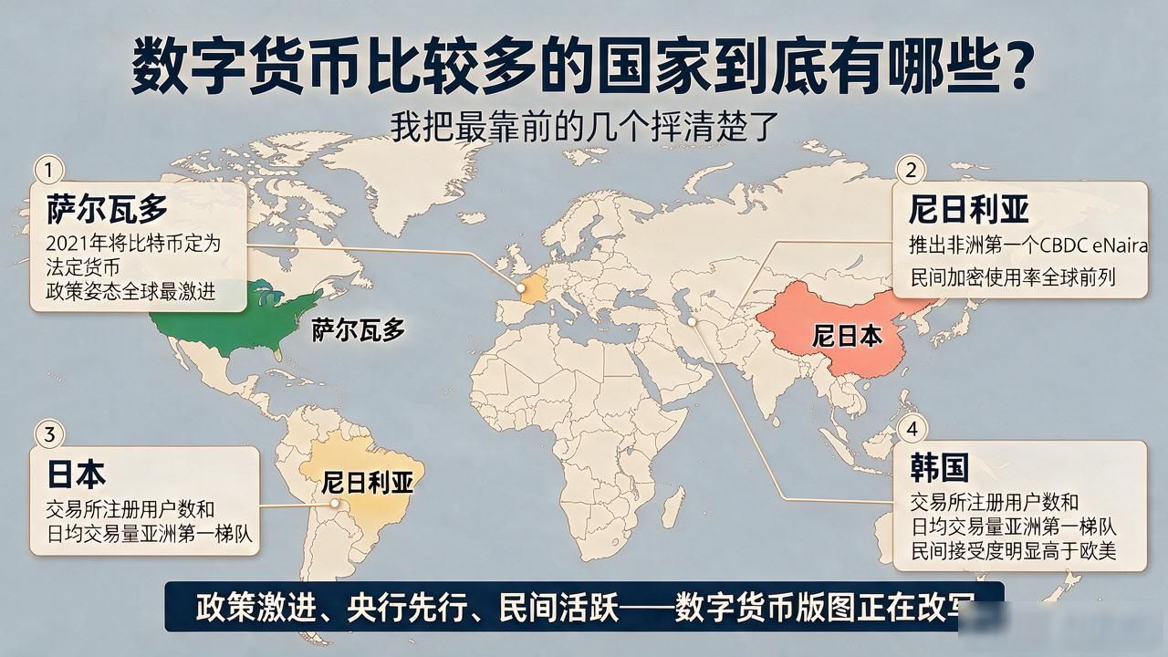 数字货币比较多的国家到底有哪些？我把最靠前的几个捋清楚了