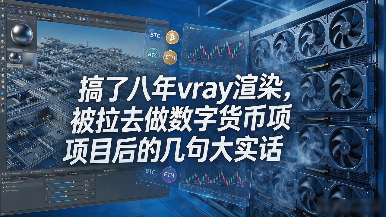 币圈甲方渲染需求_vray数字货币_V-Ray渲染数字货币3D视觉