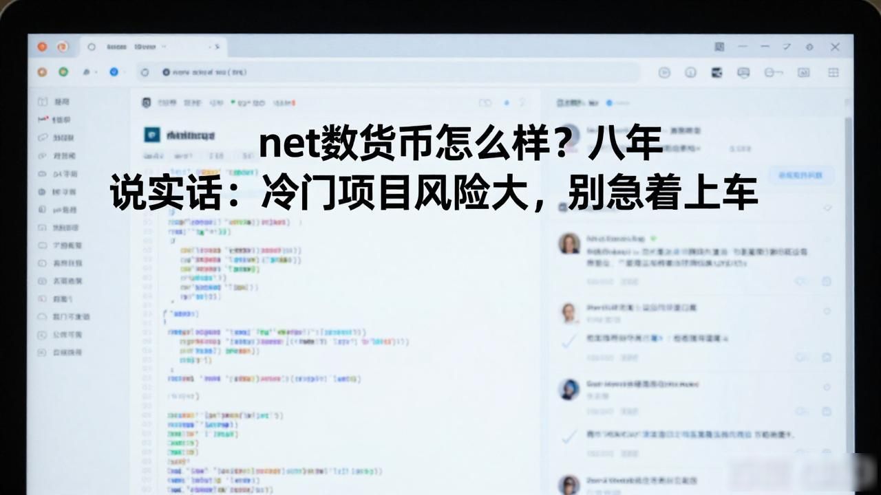 net数字货币怎么样？八年老手说实话：冷门项目风险大，别急着上车