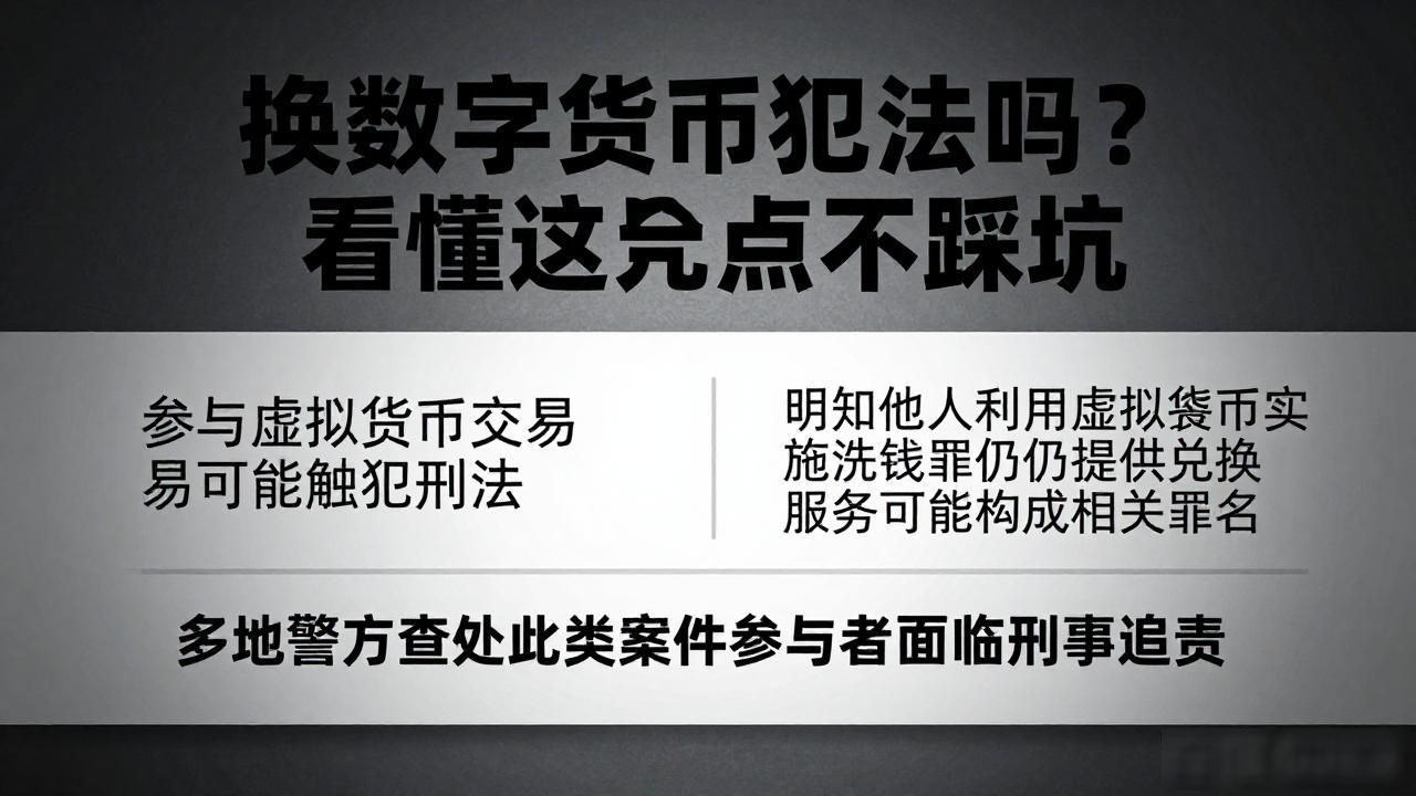 换数字货币犯法吗？看懂这几点不踩坑