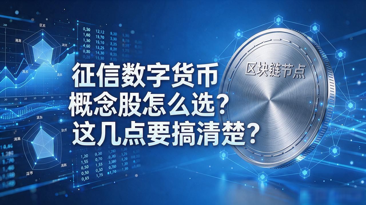 征信数字货币概念股怎么选？这几点要搞清楚