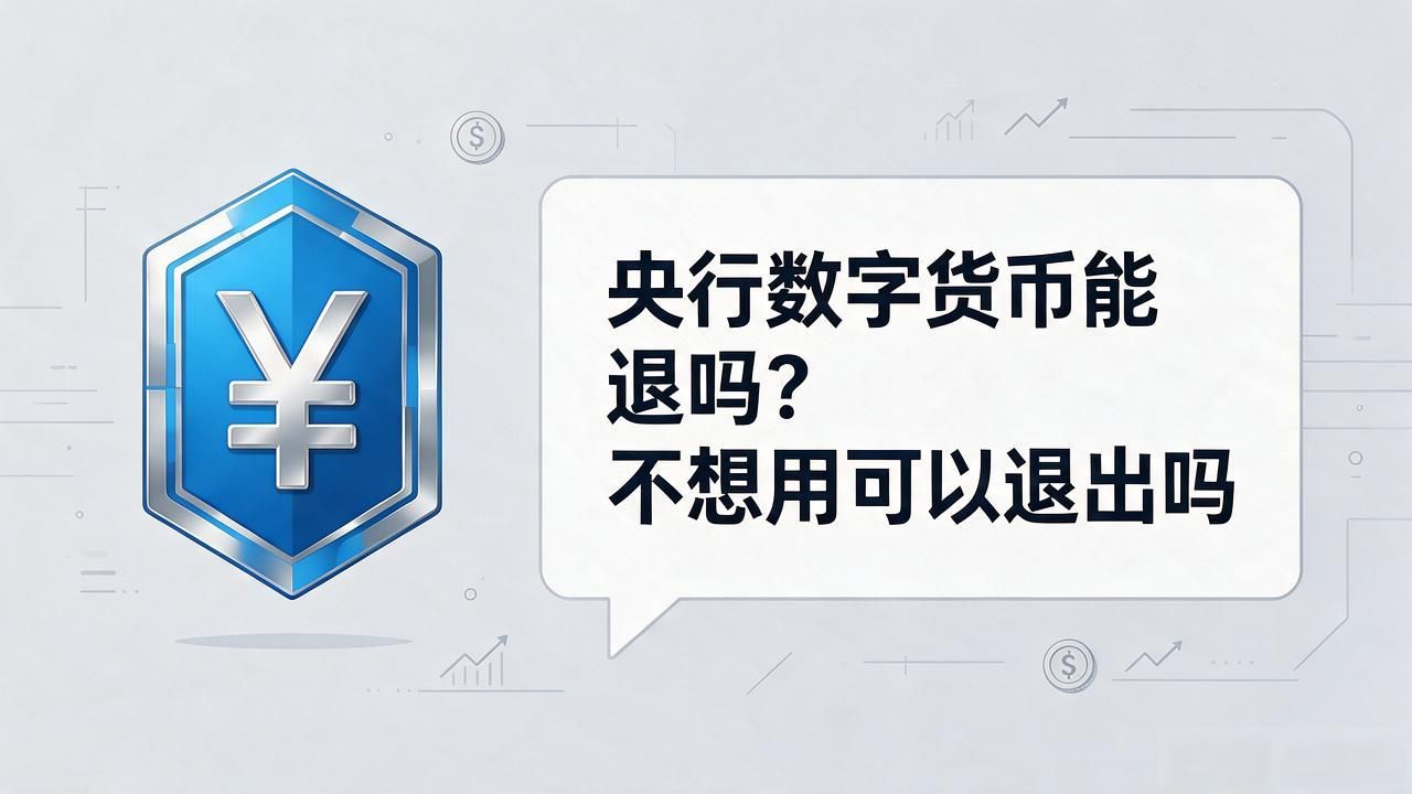 央行数字货币能退吗？不想用可以退出吗