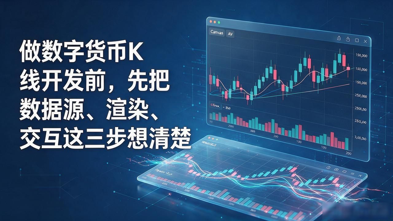 做数字货币K线开发前，先把数据源、渲染、交互这三步想清楚
